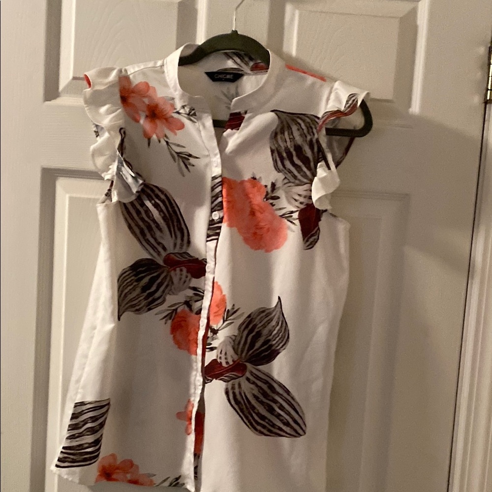 Chicme Women's Floral Ruffle blouse